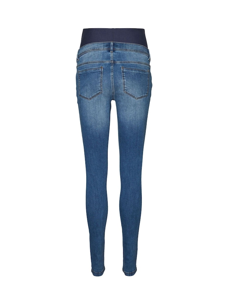 Mamalicious Blue Slim Fit Maternity Jeans - Image 7 of 7