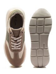 Off The Hook Brown Collins Casual Lace-Up Leather Trainers - Image 10 of 10