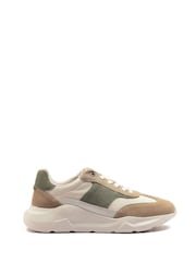 Off The Hook Brown Collins Casual Lace-Up Leather Trainers - Image 6 of 10