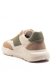 Off The Hook Brown Collins Casual Lace-Up Leather Trainers - Image 7 of 10