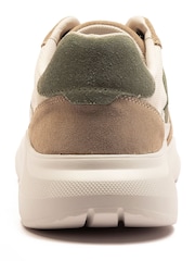 Off The Hook Brown Collins Casual Lace-Up Leather Trainers - Image 9 of 10