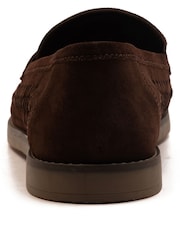 Off The Hook Tiger Tassel Suede Leather Slip-On Loafers with Woven Detail - Imagen 6 de 6
