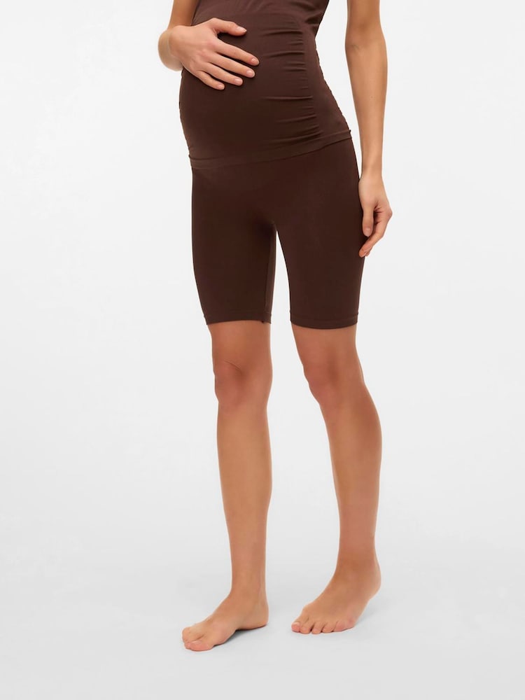 Mamalicious Brown Maternity Seamless Leggings - Image 1 of 4