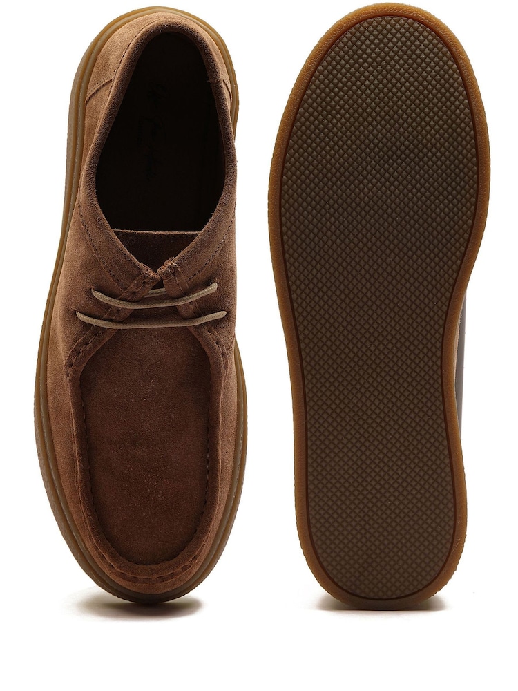 Off The Hook Brown Els Suede Leather Casual Lace-Up Boat Shoes - Image 10 of 10