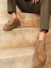 Off The Hook Brown Els Suede Leather Casual Lace-Up Boat Shoes - Image 2 of 10