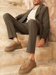 Off The Hook Brown Els Suede Leather Casual Lace-Up Boat Shoes - Image 3 of 10