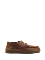 Off The Hook Brown Els Suede Leather Casual Lace-Up Boat Shoes - Image 5 of 10