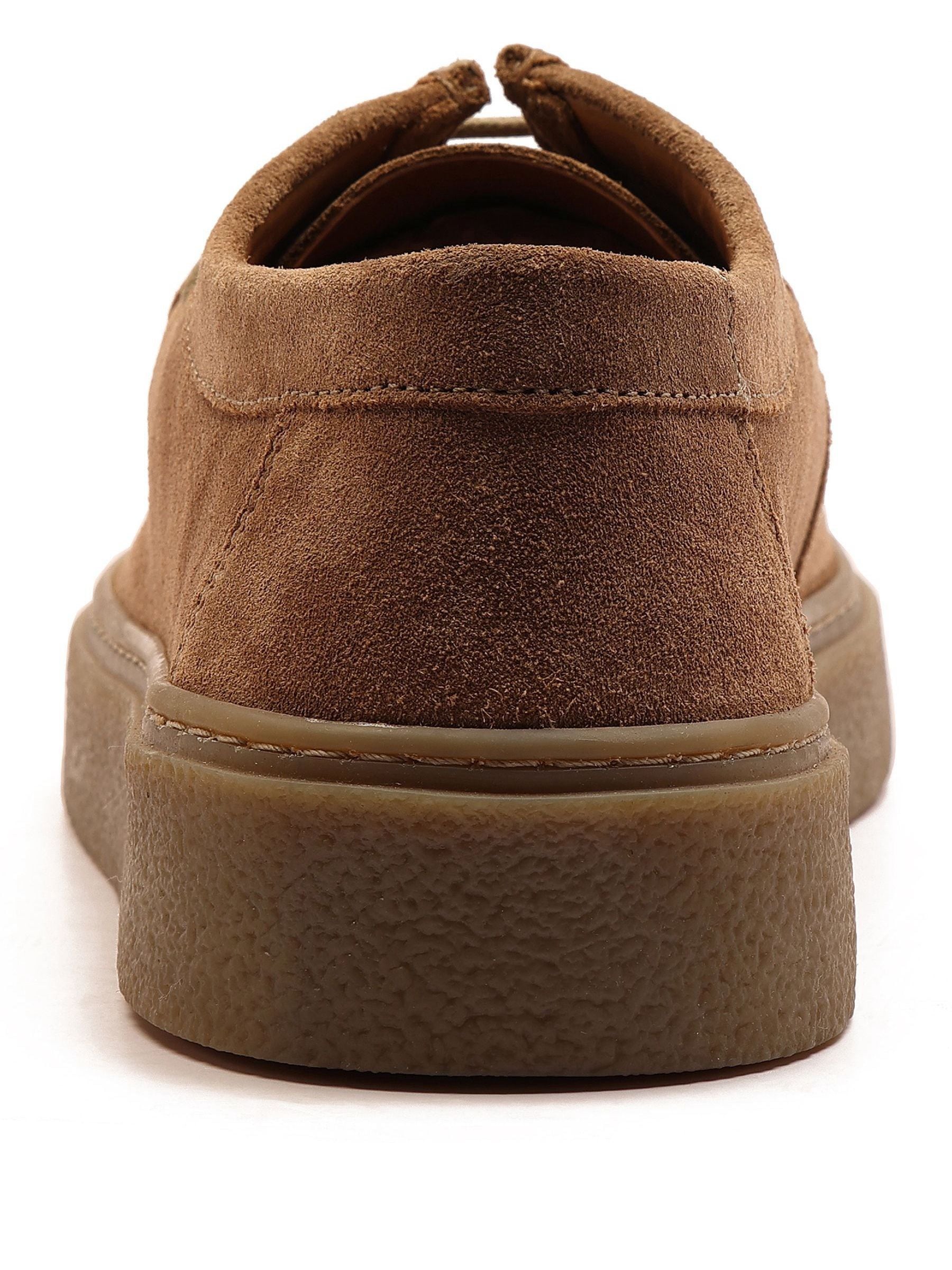 Buy Off The Hook Brown Els Suede Moc Toe Cupsole Lace-Up Shoes