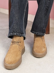 Off The Hook Brown Jethro Suede Leather Casual Lace-Up Chukka Boots - Image 1 of 10