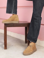Off The Hook Brown Jethro Suede Leather Casual Lace-Up Chukka Boots - Image 3 of 10