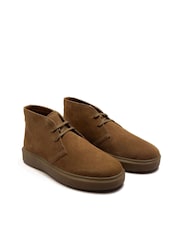 Off The Hook Brown Jethro Suede Leather Casual Lace-Up Chukka Boots - Image 5 of 10