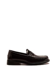 Off The Hook Red Monro Leather Penny Loafers Slip-On Shoes - Image 5 of 10
