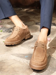 Off The Hook Brown Jovi Casual Lace-Up Suede Leather Boat Shoes - Image 1 of 10