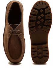 Off The Hook Brown Jovi Casual Lace-Up Suede Leather Boat Shoes - Image 10 of 10