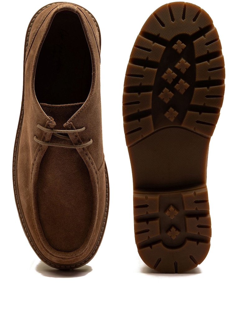 Off The Hook Brown Jovi Casual Lace-Up Suede Leather Boat Shoes - Image 10 of 10