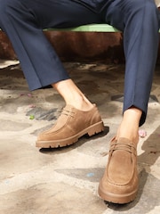 Off The Hook Brown Jovi Casual Lace-Up Suede Leather Boat Shoes - Image 2 of 10