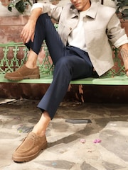 Off The Hook Brown Jovi Casual Lace-Up Suede Leather Boat Shoes - Image 3 of 10