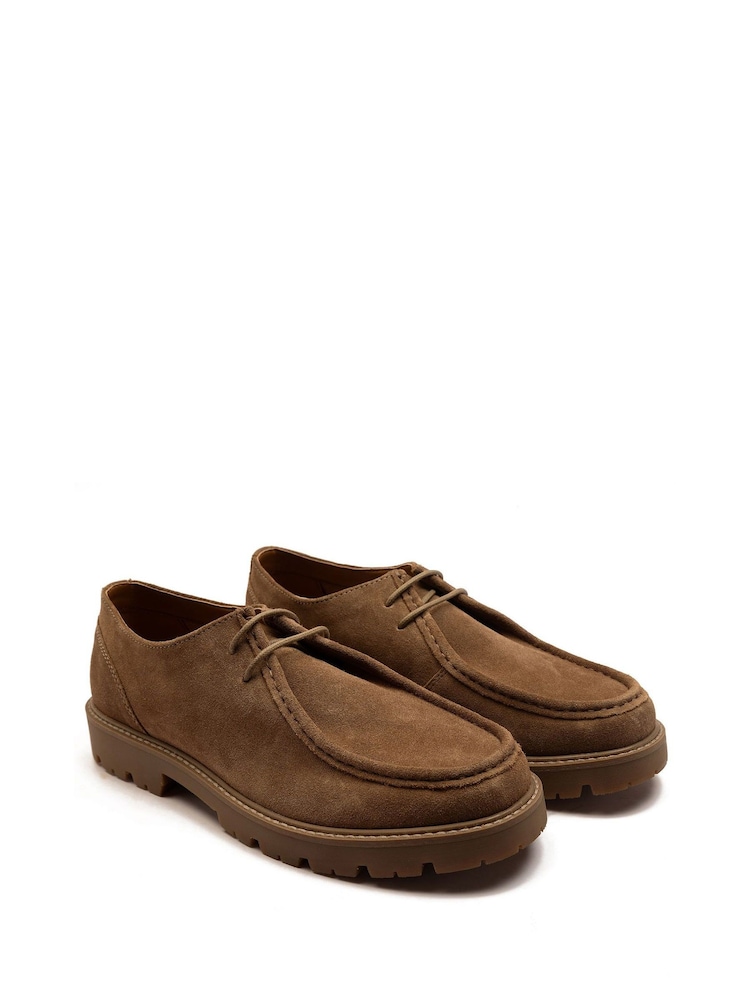 Buy Off The Hook Brown Jovi Suede Moc Toe Lace-Up Shoes with  display picture 1