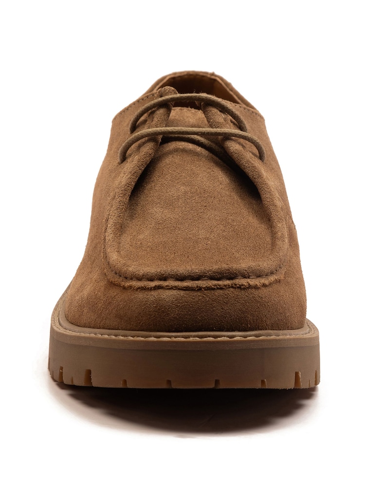 Xiuxian Suede Moc Toe Lace Up Casual Shoes Brown Unisex EU 42 Men 9 Women 10.5 s-l400.jpg main image 3