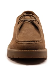 Off The Hook Brown Jovi Casual Lace-Up Suede Leather Boat Shoes - Image 7 of 10