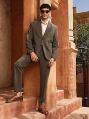 Off The Hook Brown Tiger Tassel Leather Slip-On Loafers with Woven Detail - Image 3 of 10