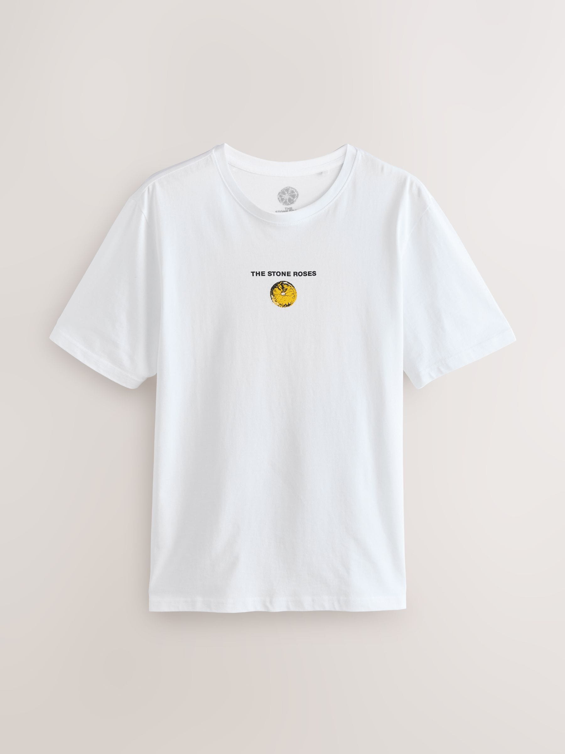 THE STONE ROSES / オフィシャルTシャツ Buy White Stone Roses Regular Fit Band Graphic Print T-Shirt from