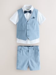 Blau - Baker by Ted Baker – Hemd, Weste und Shorts im Set - Bild 1 von 9