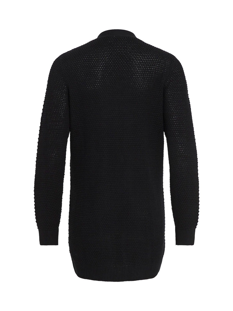 VILA Black Long 100% Cotton Cardigan - Image 6 of 6 VILA Black Long 100% Cotton Cardigan - Image 6 of 6