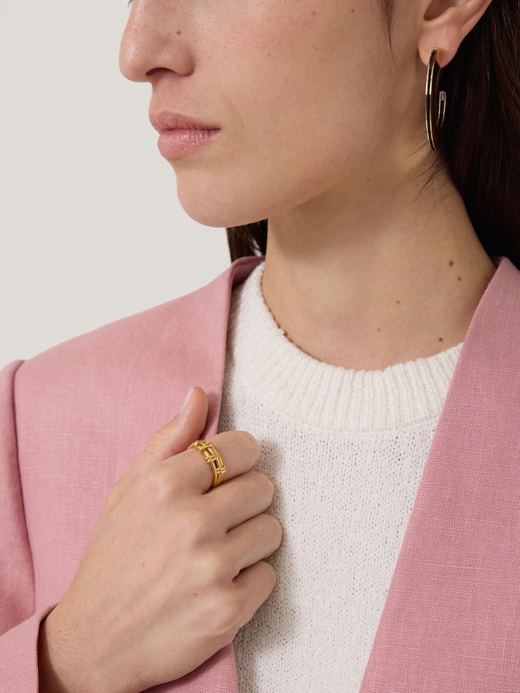 Jigsaw Gold Tone Dainty Loops Ring - Image 1 of 4