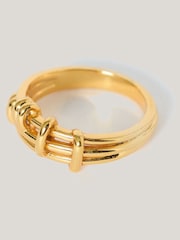 Jigsaw Gold Tone Dainty Loops Ring - Image 3 of 4