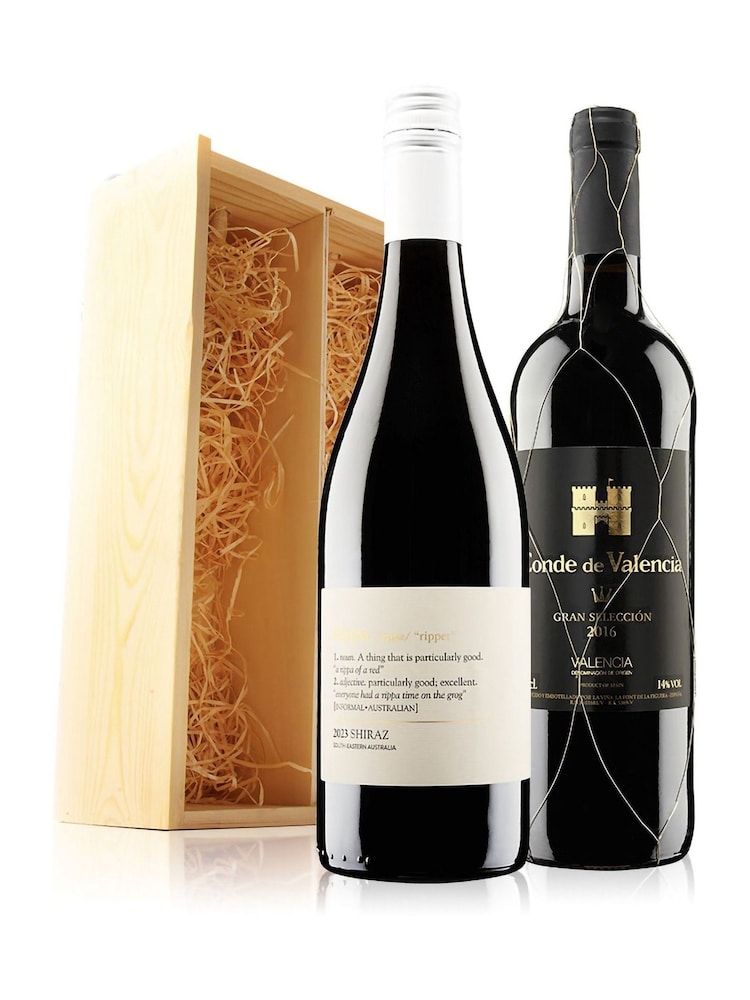 Virgin Wines Premium Duo Red Wooden Box - Image 1 of 1