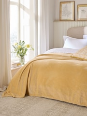 Yellow Plush Fleece Throw - Image 1 of 6