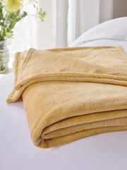 Yellow Plush Fleece Throw - Image 3 of 6