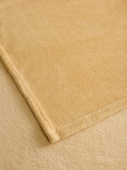 Yellow Plush Fleece Throw - Image 4 of 6