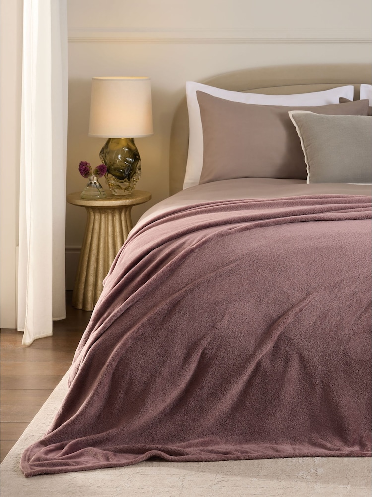 Brown Plush Fleece Throw - Image 1 of 4 Brown Plush Fleece Throw - Image 1 of 4