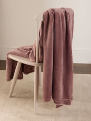 Brown Plush Fleece Throw - Image 2 of 4