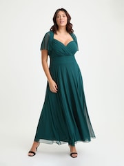Scarlett & Jo Green Kemi Bolero Wrap Bodice Maxi Gown - Image 1 of 1