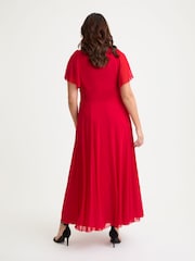 Scarlett & Jo Red Kemi Bright Bolero Wrap Bodice Maxi Gown - Image 1 of 1