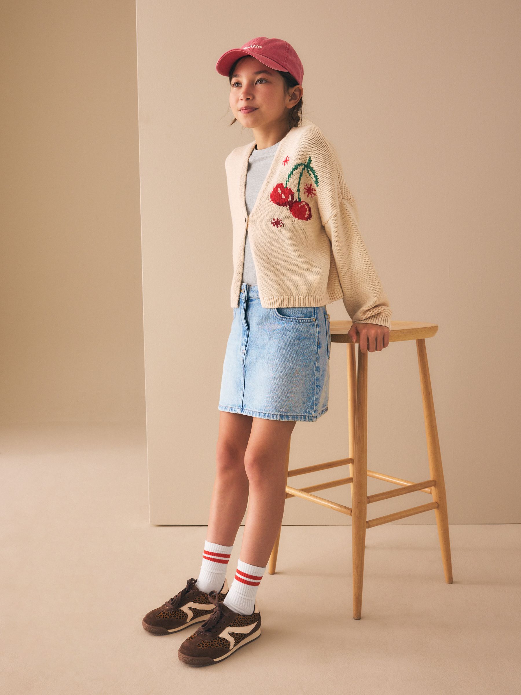 Buy Light Blue Heart Pocket Denim Skirt (3-16yrs) from Next Australia