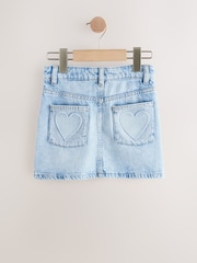 Light Blue Heart Pocket Denim Skirt (3-16yrs) - Image 7 of 9