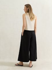 Ro&Zo Black Cotton Poplin Culottes - Image 2 of 3
