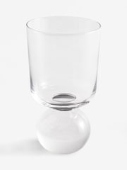 Set of 2 Clear Ball Footed Tumbler Glasses - Image 1 of 1