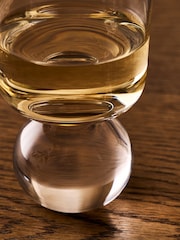 Set of 2 Clear Ball Footed Tumbler Glasses - Image 3 of 4