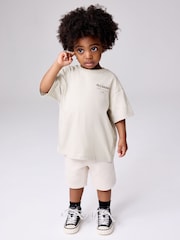 smALLSAINTS Neutral Younger Boys Oversized Underground Crew T-Shirt - Image 1 of 9