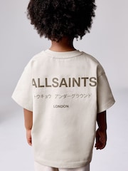 smALLSAINTS Neutral Younger Boys Oversized Underground Crew T-Shirt - Image 3 of 9