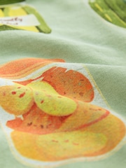 Lime Green Oversized Washed Pickle Jars Food Graphic Print Short Sleeve Crew Neck T-Shirt - Image 6 of 7