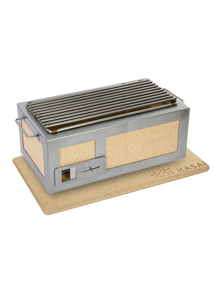 Kasai Grills Silver Medium Long Konro Grill Bundle - Image 1 of 6