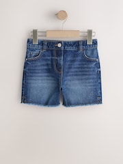 Albastru închis din denim - Pantaloni scurți din denim cu margine destrămată (3-16ani) - Imaginea 5 din 8