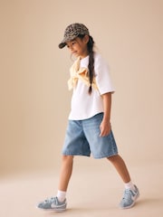 Mid Blue Regular Length Relaxed Denim Shorts (3-16yrs) - Image 2 of 8
