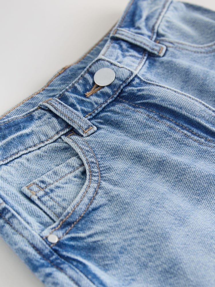 Mid Blue Regular Length Relaxed Denim Shorts (3-16yrs) - Image 8 of 8